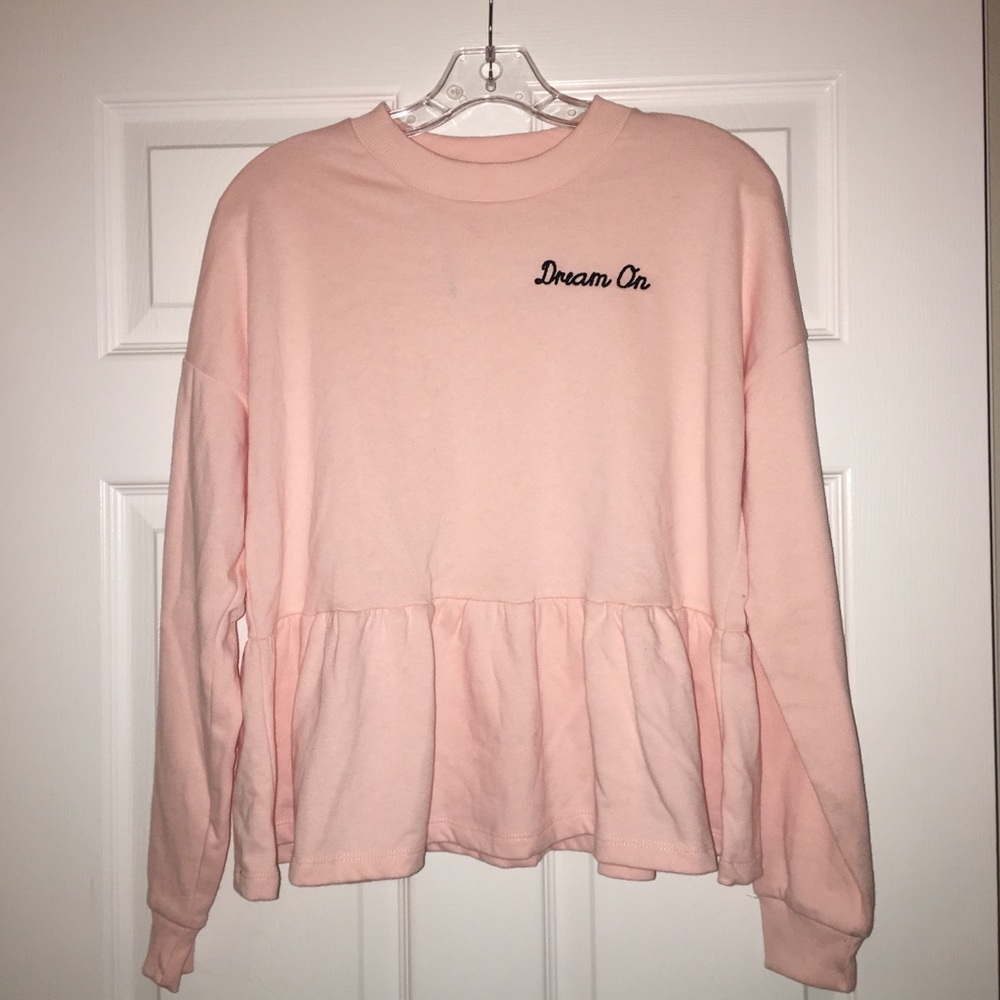 NWT Planet Gold Ruffle Bottom Top Medium